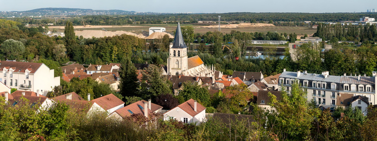 La plaine d'Achères depuis l'avenue des Coutayes