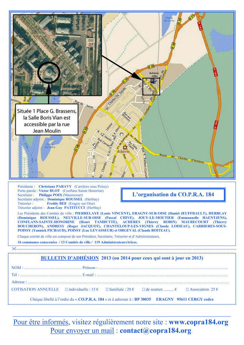 AGO 2013 Lettre d'nformation COPRA 184 n°28 - Verso