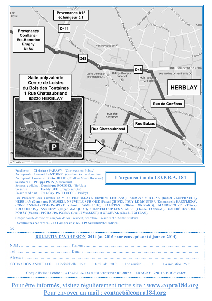 Verso Lettre d'Information COPRA 184 n°31