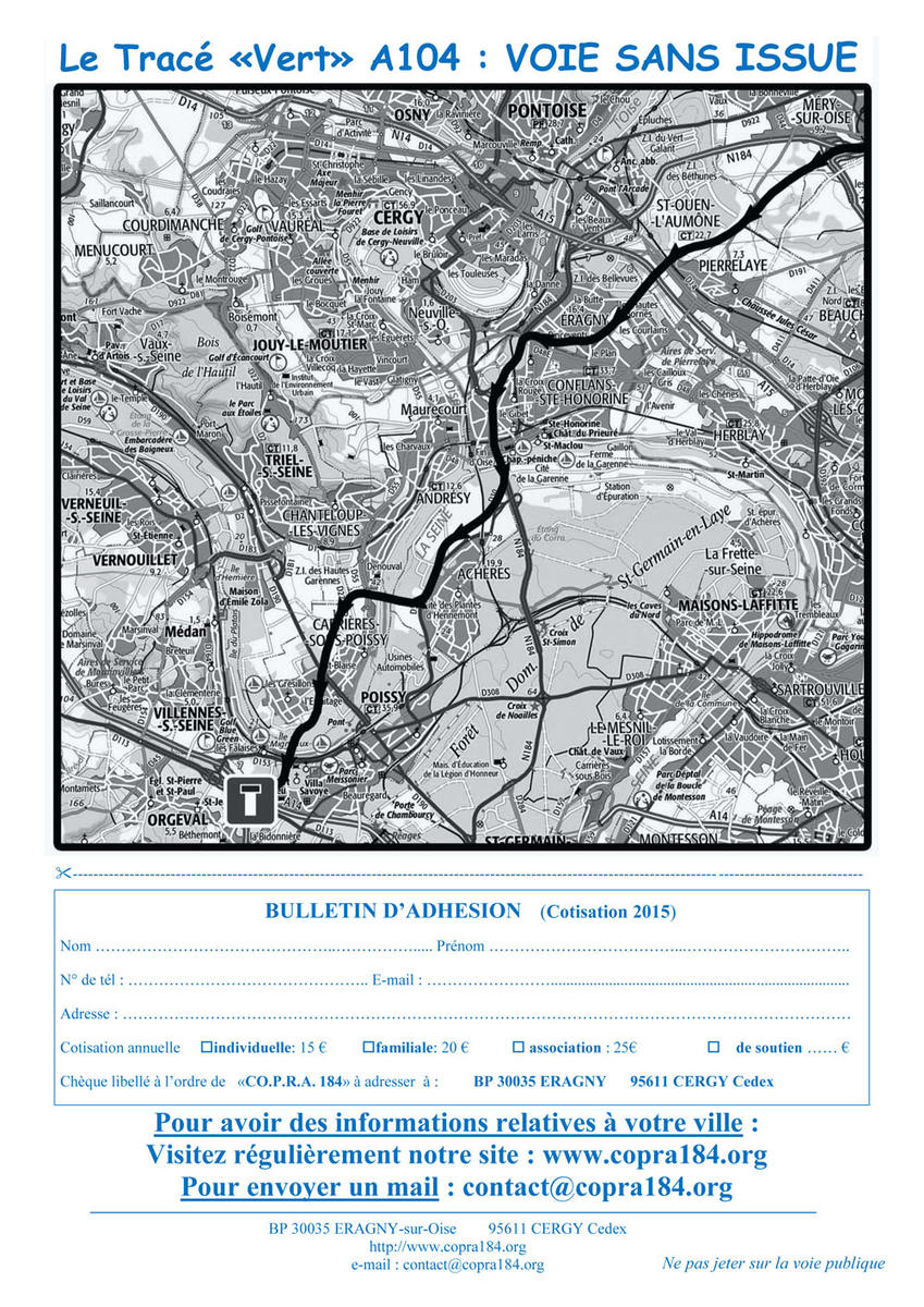 Élections Départementales de mars 2015 Lettre d'Information COPRA 184 n° 32 - Verso