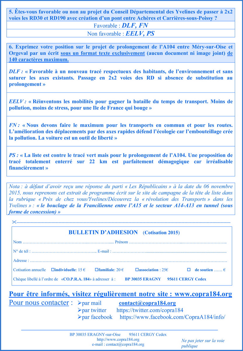 Lettre d'Information CO.P.R.A. 184 n°34 - Verso