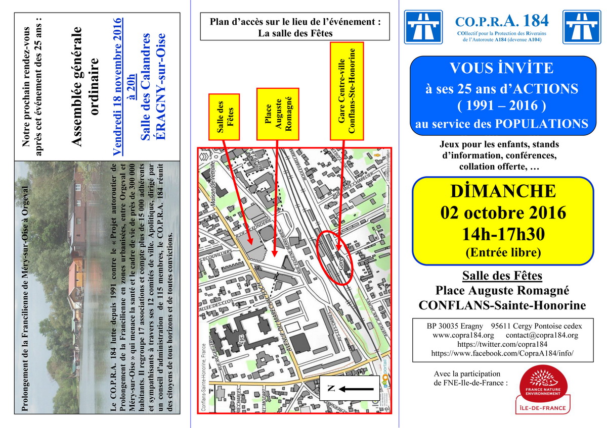 Invitation 25 ans du CO.P.R.A. 184 _ Recto