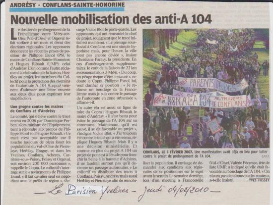 Nouvelle mobilisation des Anti A104
