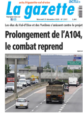 Gazette du val d'Oise 23/12/2020 : page de couverture